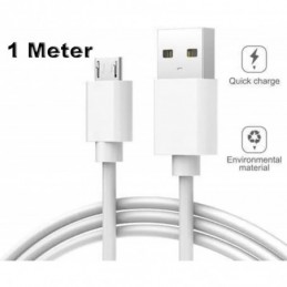 CABLE MICRO USB / USB PLANO BLANCO 1MT