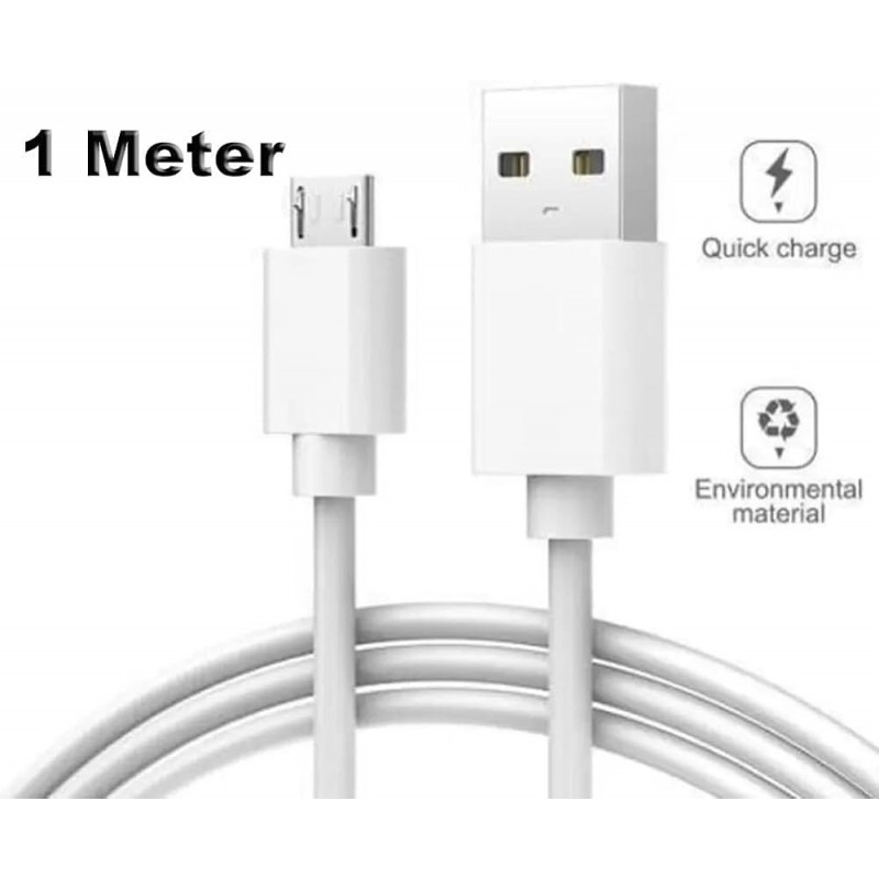 CABLE MICRO USB / USB PLANO BLANCO 1MT