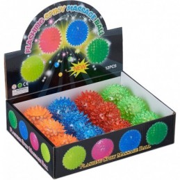 PELOTA GOMA COLORES 10CM LUZ