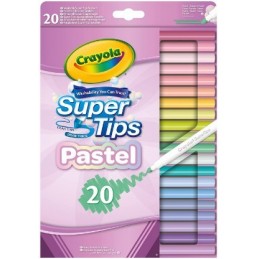 ROTULADOR CRAYOLA SUPER TIPS LAVABLES 20 COLORES