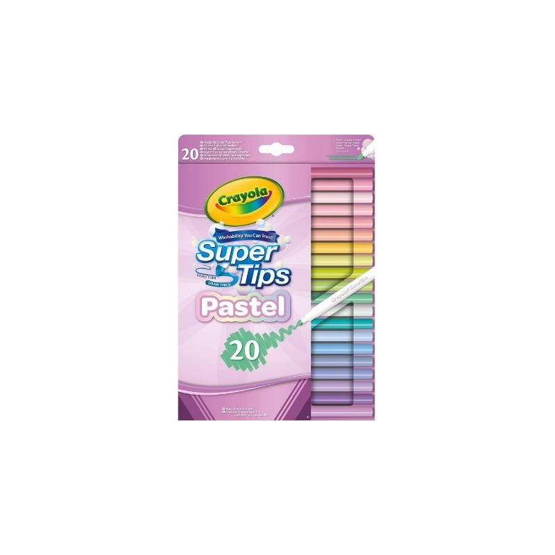 ROTULADOR CRAYOLA SUPER TIPS LAVABLES 20 COLORES
