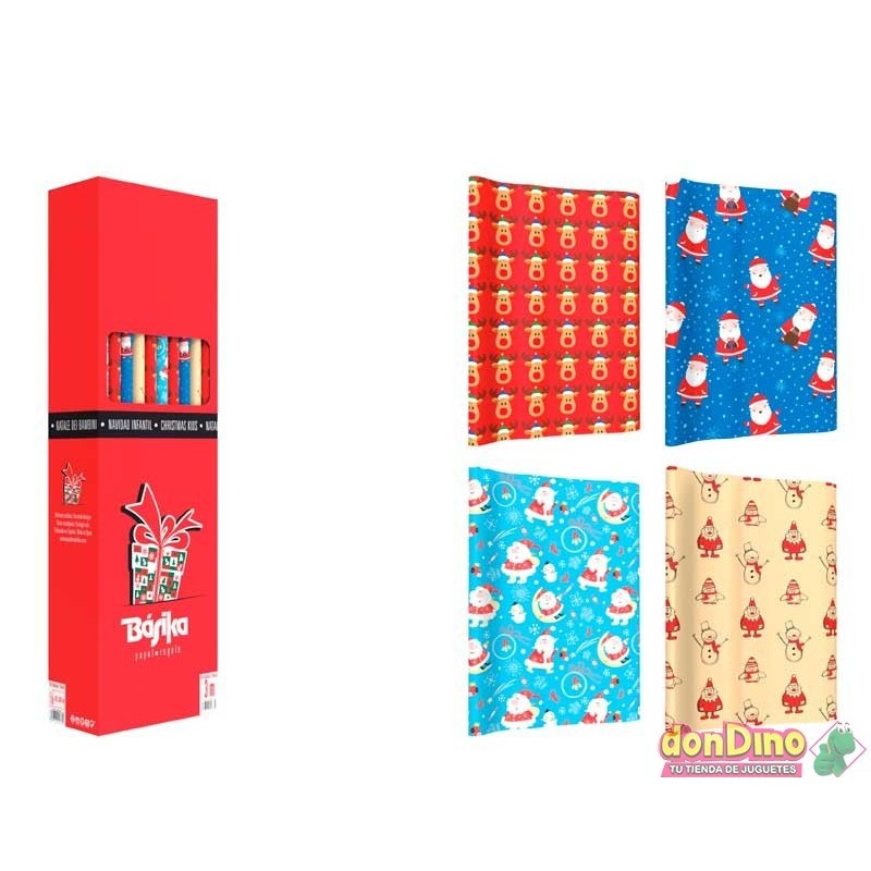 PAPEL REGALO ROLLO NAVIDAD 1mX2m