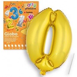 GLOBOS NUMEROS DORADOS MAXI POLIAMIDA