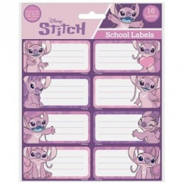 ETIQUETA ESCOLAR DISNEY STITCH ANGEL 16 UDS
