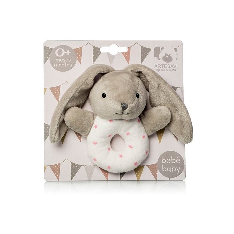 PELUCHE SONAJERO 12CM CONEJITO