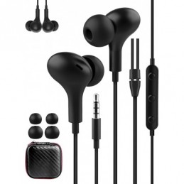 AURICULAR INTERNOS IN-EAR CON MICROFONO NEGRO