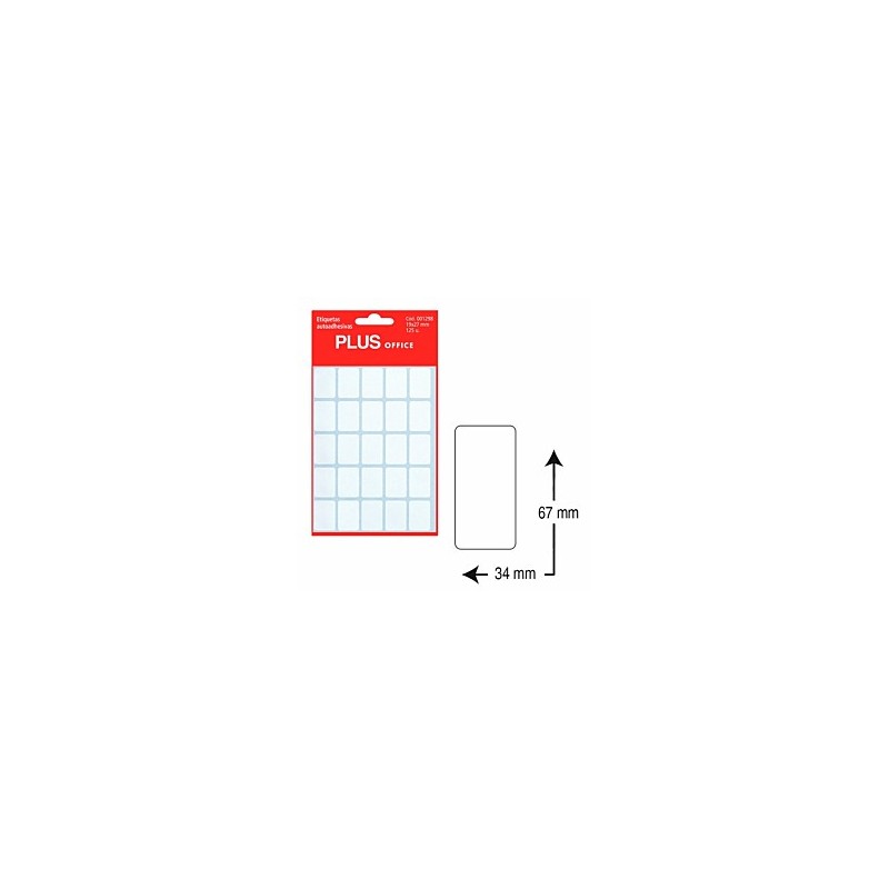 ETIQUETA ADHESIVA BLANCA 34x67 30 uds