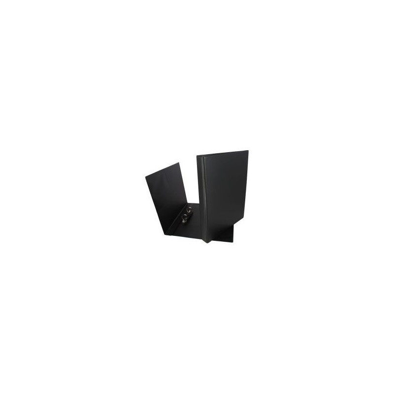 CARPETA PLASTICO FOLIO 2ANILLAS 23MM NEGRA