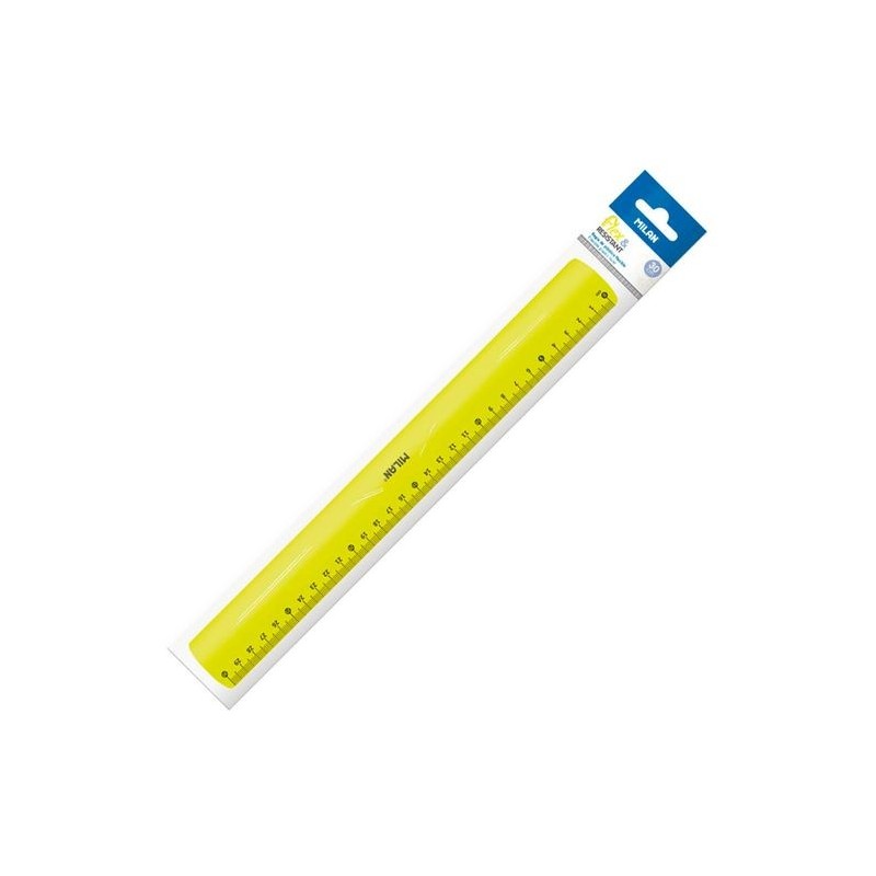 REGLA MILAN 30CM FLEXIBLE AMARILLO