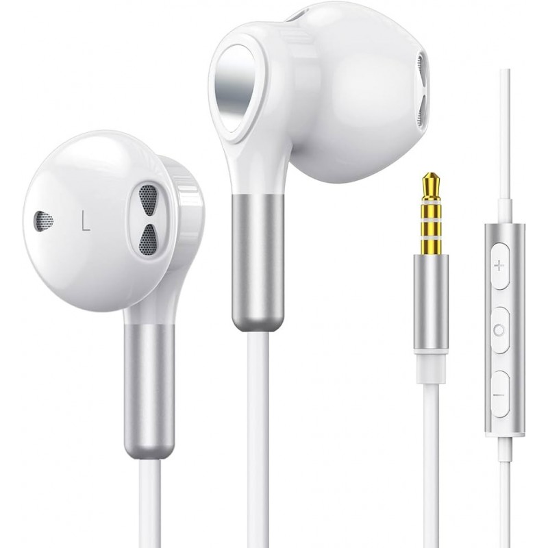 AURICULAR INTERNOS IN-EAR CON MICROFONO BLANCO
