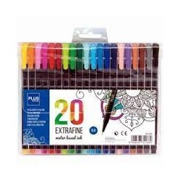 ROTULADOR PLUS EXTRAFINO 20 COLORES