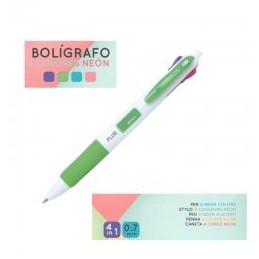 BOLIGRAFO PLUS 4 EN 1 NEON COLORES PASTEL