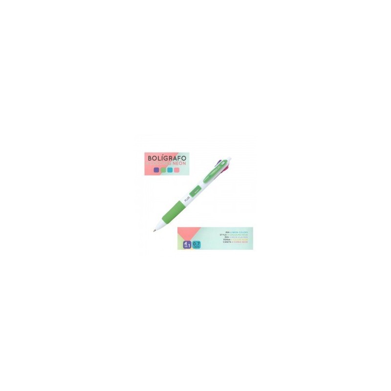 BOLIGRAFO PLUS 4 EN 1 NEON COLORES PASTEL