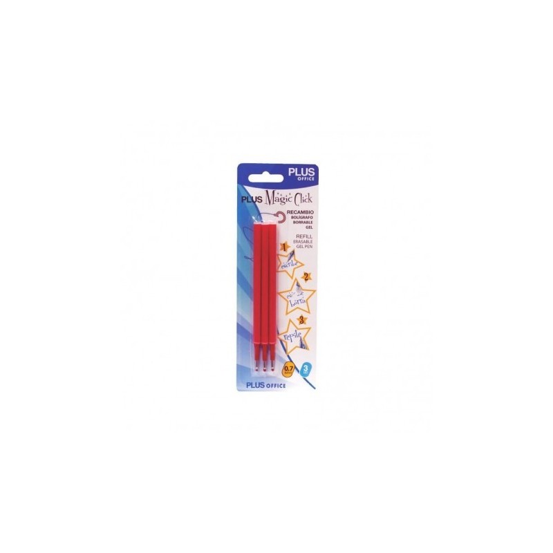 RECAMBIO BOLIG. PLUS MAGIC ROJO  /BL. 3UNID