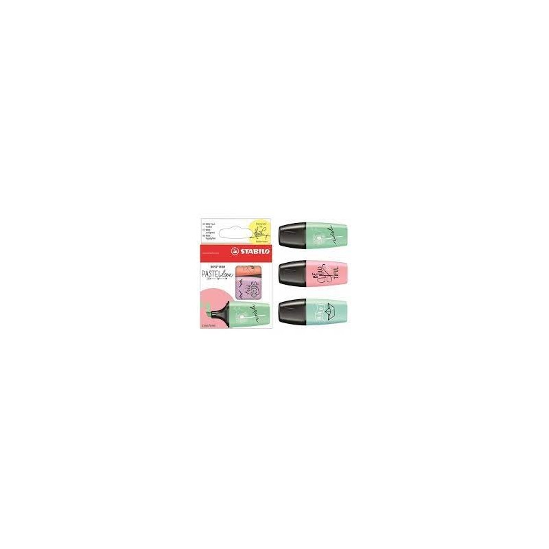 FLUORESCENTE STABILO MINI PASTEL B/3U