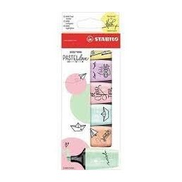 FLUORESCENTE STABILO MINI PASTEL B/6U