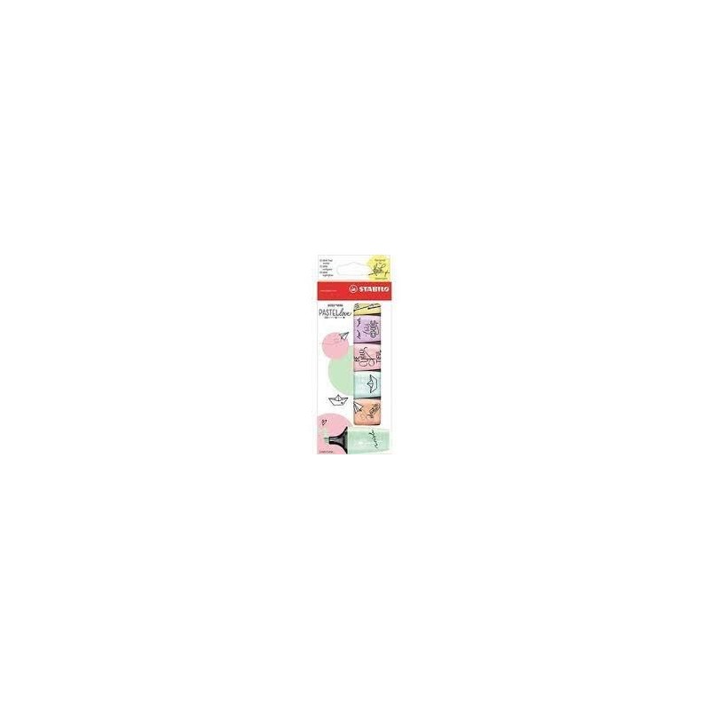FLUORESCENTE STABILO MINI PASTEL B/6U