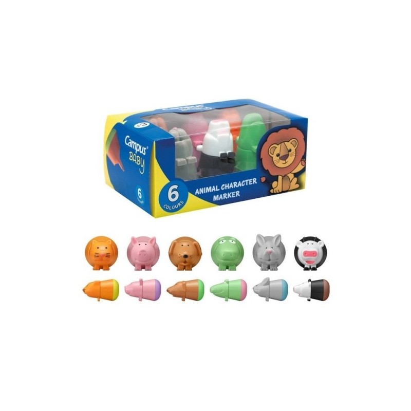 ROTULADOR CAMPUS BABY ANIMALITOS /6 UDS