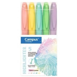 FLUORESCENTE PEN CAMPUS 5 COLORES PASTEL