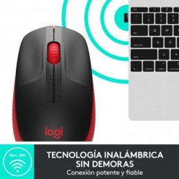LOGITECH M190 FULL SIZE RATON INALAMBRICO ROJO