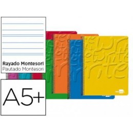 CUADERNO ESPIRAL LIDERPAPEL 4T 80H 60GR 5MM MONTES