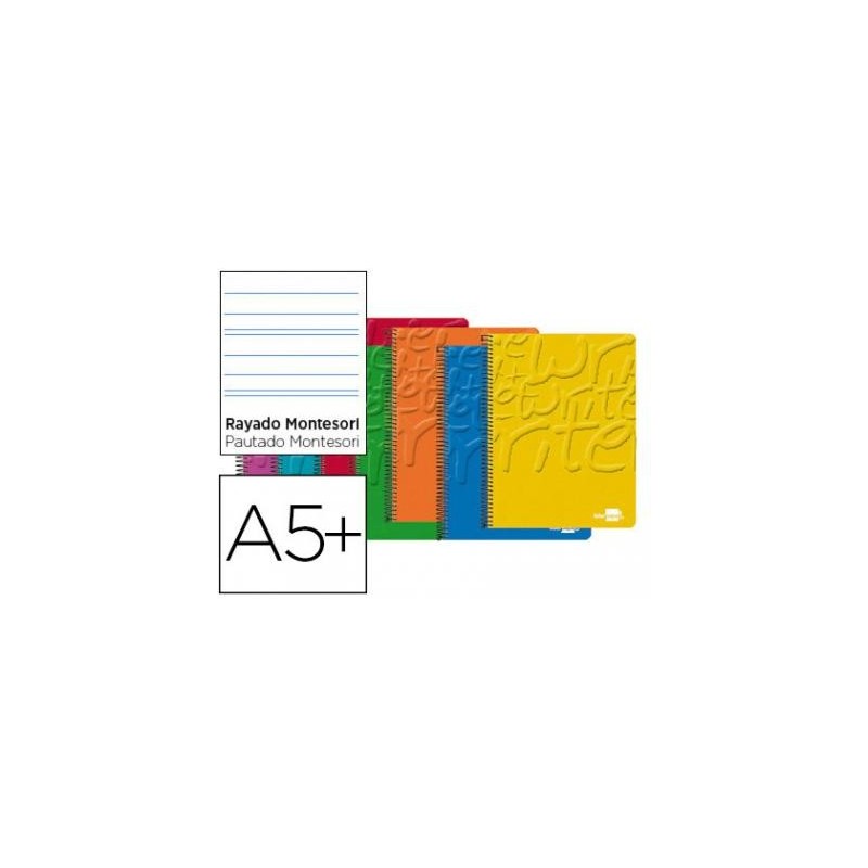 CUADERNO ESPIRAL LIDERPAPEL 4T 80H 60GR 5MM MONTES