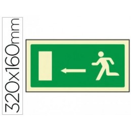 SEÑAL SALIDA IZQ. PVC FOTOLUMINISCENTE 320x160MM