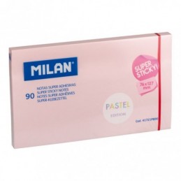 BLOC 90 NOTAS ADHES. 127x76mm COLOR ROSA PASTEL