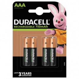 PACK 4 PILAS AAA DURACELL HR3-B/1.2V/RECARGABLES