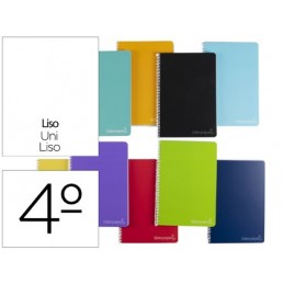 CUADERNO ESPIRAL CUARTO 80H 60GR LISO