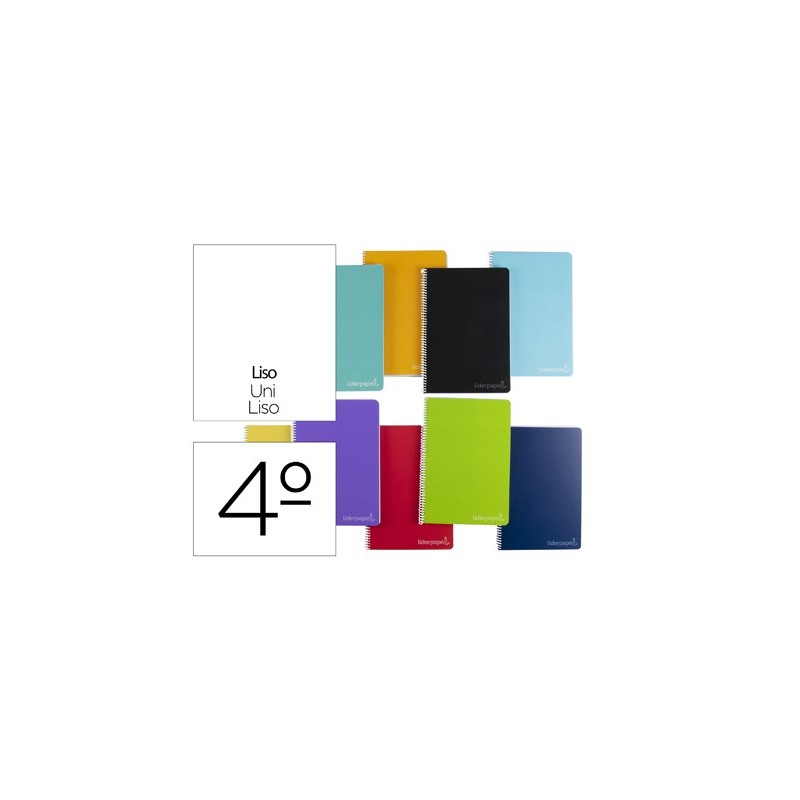 CUADERNO ESPIRAL CUARTO 80H 60GR LISO