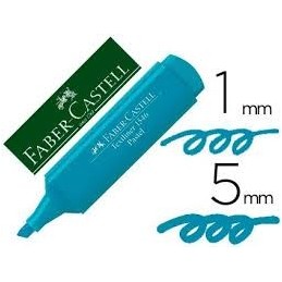 MARCADOR PASTEL FLUORESCENTE FABER TURQUESA