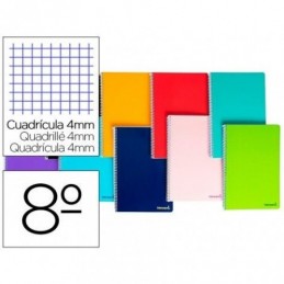 CUADERNO ESPIRAL LIDERPAPEL OCTAVO 80H 60GR 4MM