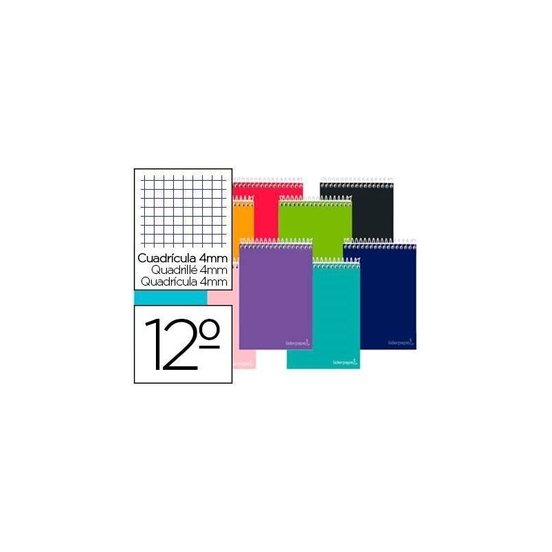 CUADERNO ESPIRAL LIDERPAPEL DOCEAVO A 80H 60GR 4M