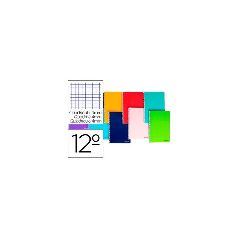CUADERNO ESPIRAL LIDERPAPEL DOCEAVO 80H 60GR 4MM