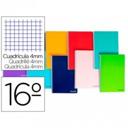 CUADERNO ESPIRAL LIDERPAPEL DIECISEAVO 80H 60GR 4M