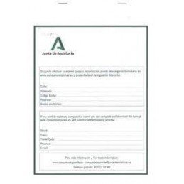 HOJAS DE RECLAMACIONES JUNTA DE ANDALUCIA