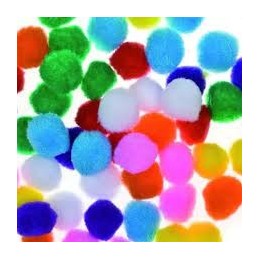 POMPONES 10MM 200PZ COLORES SURTIDOS