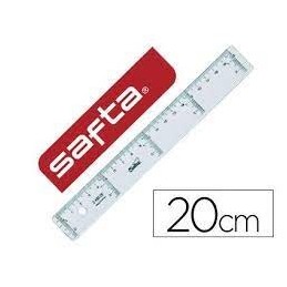 REGLA PLASTICO 20cm SAFTA
