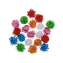 POMPON BRILLANTE TAMAÑO Y COLOR SURTIDO 20UDS