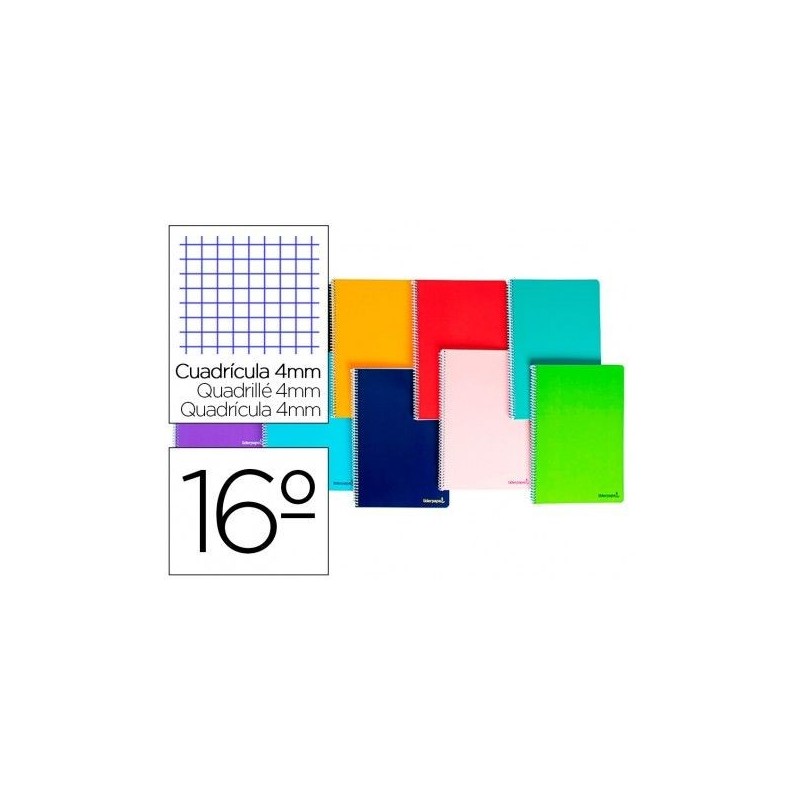 CUADERNO ESPIRAL LIDERPAPEL DIECISEAVO 80H 60GR 4M