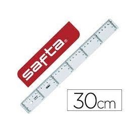 REGLA PLASTICO 30cm SAFTA