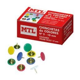 CAJA CHINCHETAS COLORES NUMERO 2