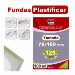 CAJA 100 FUNDAS PLASTIFICAR BRILLO 70x110MM 125MIC