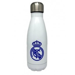 BOTELLA BLANCA DE ACERO 550ML REAL MADRID