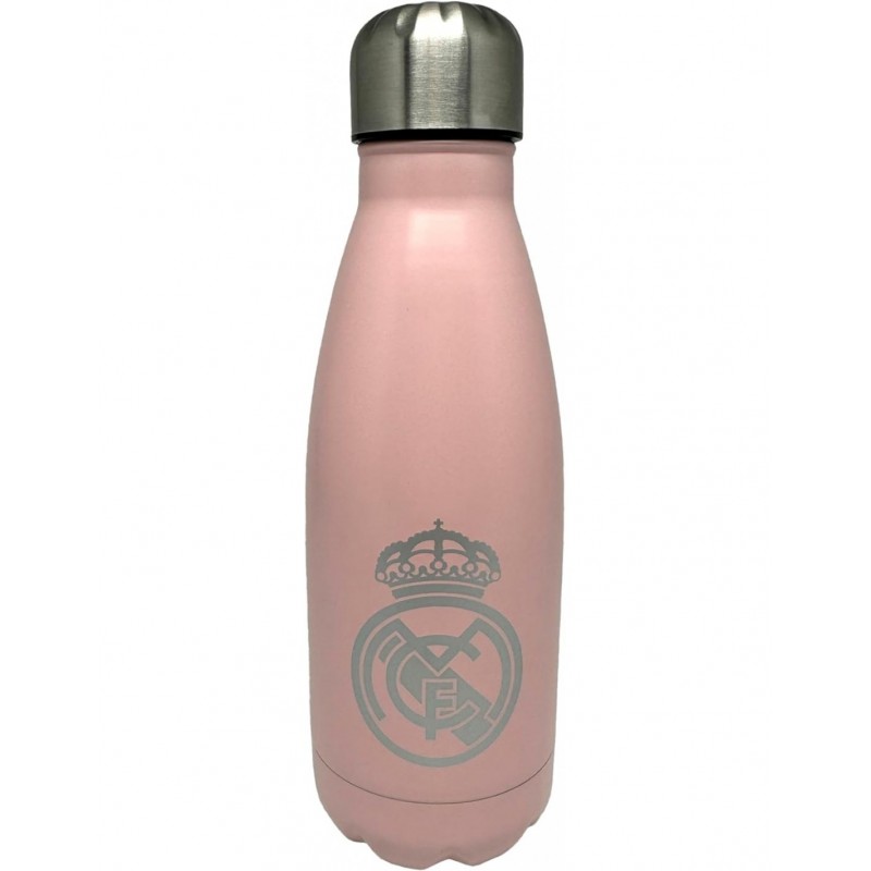 BOTELLA ROSA DE ACERO 550ML REAL MADRID