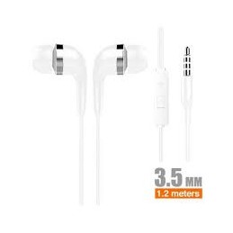 AURICULAR CON MICROFONO BLANCO 3.5MM H14B