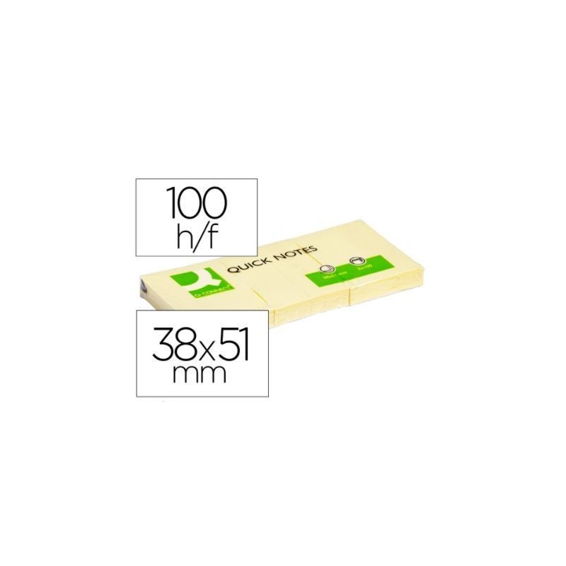 BLOC DE NOTAS ADHSIVAS QUITA Y PON 38x51mm 100H