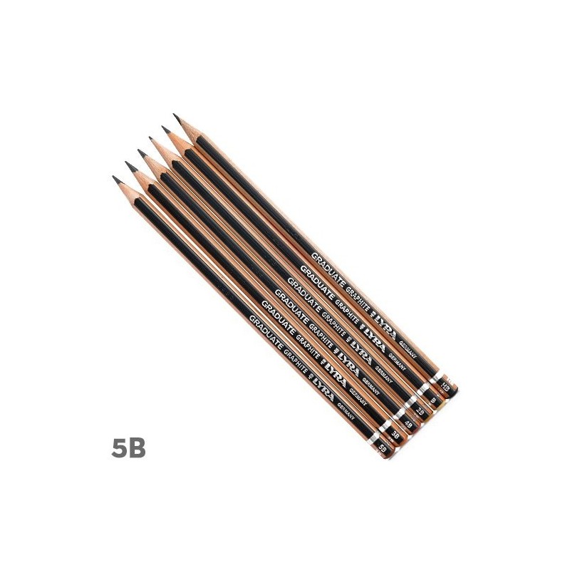 5 LAPIZ LYRA GRADUATE GRAPHITE B HB 2B 3B 4B 5B
