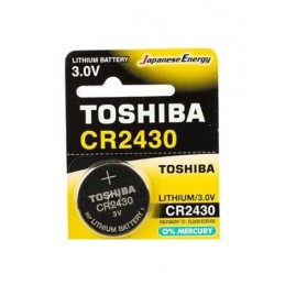 PILA DE BOTON TOSHIBA CR2430 3V ALCALINAS